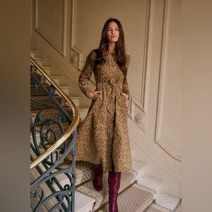 Sezane Celinia Dress in Miranda Beige Print